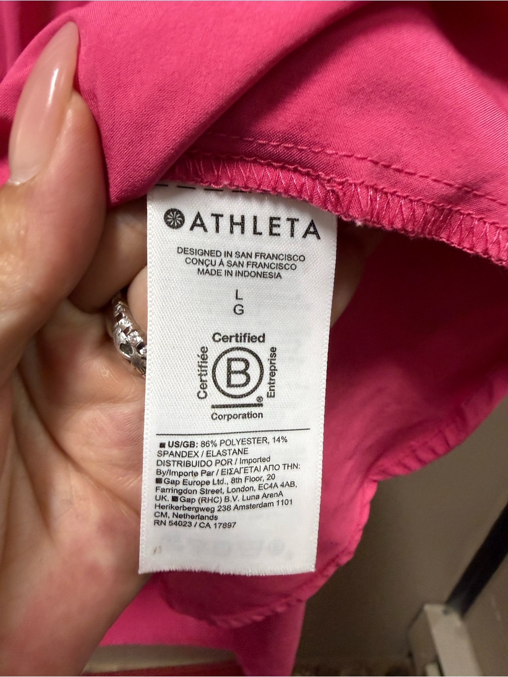 Athleta Santorini Cinch Waist Tank Dress Pink Size Large - Picture 3 of 4